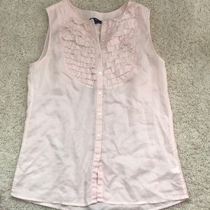 Gap Button Up Sleeveless Top
